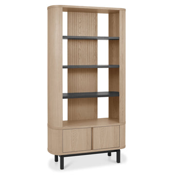 Bentley Designs Vega Scandi Oak & Peppercorn Display Unit